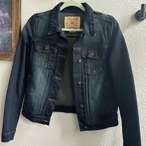 Cult of Individuality denim jacket with sweater back. Size Large, runs small